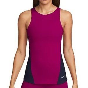 Nike Yoga Dri-FIT Training Tank Top Dynamic Berry Navy Size M